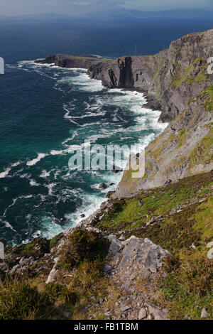 The Fogher Cliffs on Valentia Island, Co. Kerry, Ireland Stock Photo