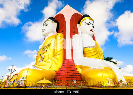 Bago, Myanmar Four Faces of Buddha at Kyaikpun Buddha. Stock Photo
