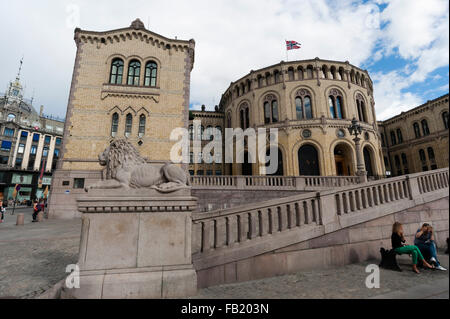Parliament building, Oslo, Norway Stock Photo