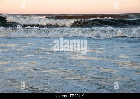 The ocean off of Avon in the Outer Banks of North Carolina Stock Photo