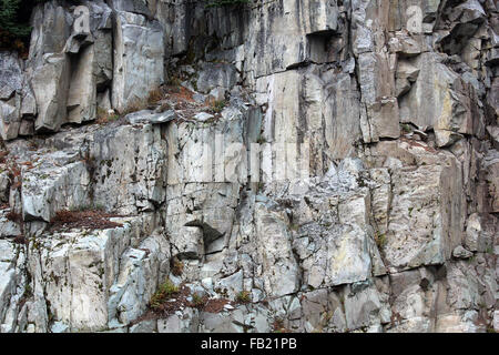 White vertical face, rock wall close up Stock Photo