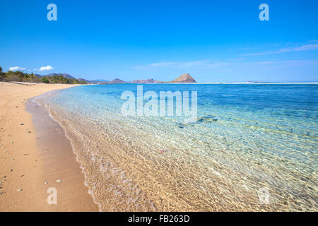 Tropical beach with clean ocean water.Sumbawa island.Indonesia Stock Photo