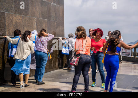 Very windy day at Christ the Redeemer statue, Rio de Janeiro, Brazil ...