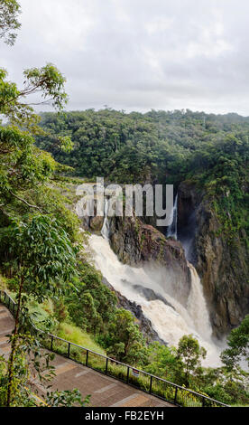 Barron Falls is a tiered cascade  waterfall on the Barron River near Cairns Queensland Australia Stock Photo