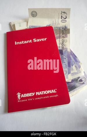 Abbey National savings book: Because life's complicated enough Stock Photo