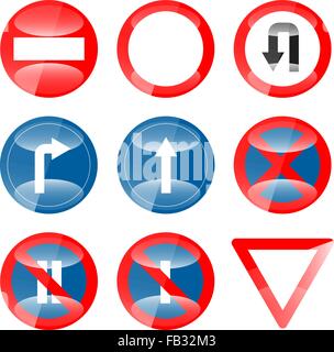 Vector Road Sign madden from a glass Stock Vector