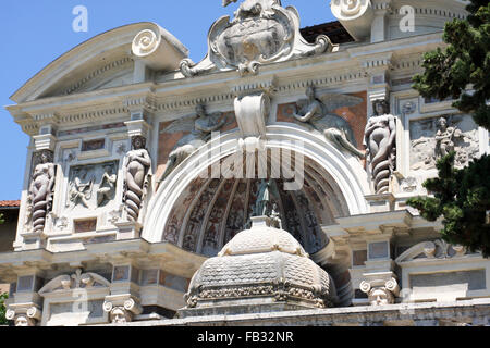 The detail of Organ Fountain in Tivoli, Italy Stock Photo