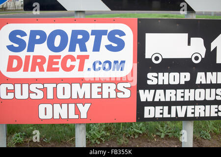 Sports Direct Warehouse in Shirebrook North Derbyshire,UK. Stock Photo