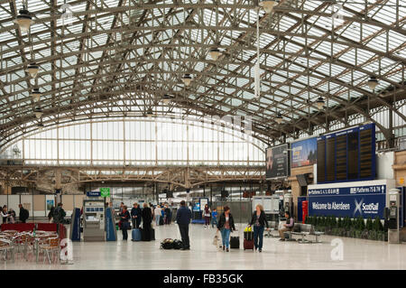 Aberdeen Railway Station - Aberdeen, Scotland. Stock Photo