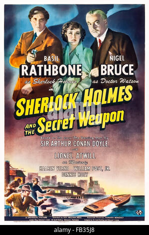 SHERLOCK HOLMES AND THE SECRET WEAPON poster for 1942 Universal film ...