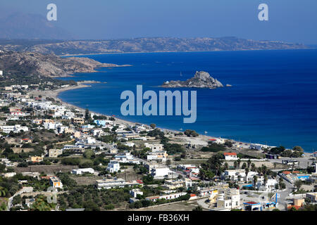 Panoramic view over Kefalos Bay, Kefalos town, Kos Island, Dodecanese group of islands, South Aegean Sea, Greece. Stock Photo