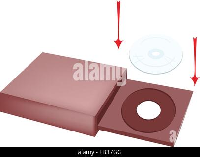 CD ROM DVD Disk Drive Isolated Vector Illustration Stock Vector Image ...