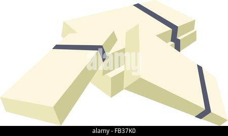 Bussiness and Financial Concepts, Stack of Golden Coins Money Isolated on A White Background. Stock Vector