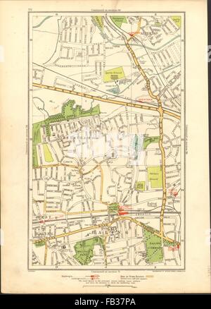 LONDON:Alperton,Brentham,North West Ealing Common Broadway,Park Royal, 1937 map Stock Photo