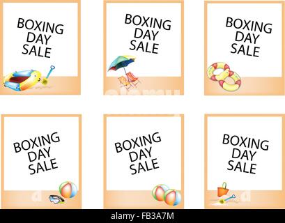 A Symbol of Love, Illustration of Six Brown Blank Instant Photo Prints or Polaroid Frames with Beach Item Pictures, Isolated on Stock Vector