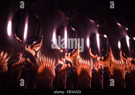 Abstract shining metal sheet pattern, industrial photo background Stock Photo