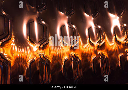 Abstract shining decorative metal sheet pattern, industrial photo background Stock Photo