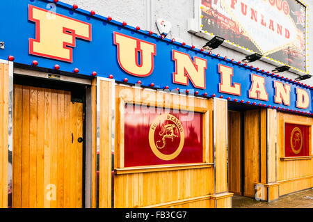 Amusements arcade in Portrush, a seaside town in Northern Ireland. Stock Photo