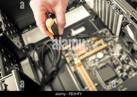 Inside of the personal computer. Stock Photo
