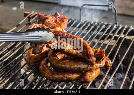 Notrhern Thai Spicy Sausage call Sai Aua Stock Photo