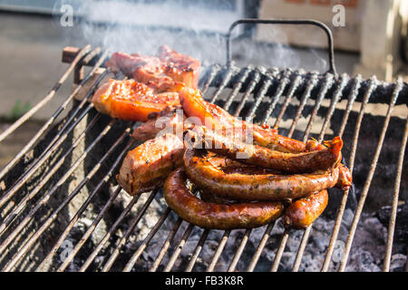 Notrhern Thai Spicy Sausage call Sai Aua Stock Photo