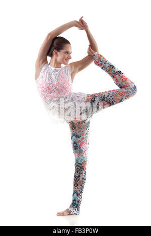 Female Instructor in Yoga Dancing Shiva Pose Variation Stock Image - Image  of instructor, female: 233407925