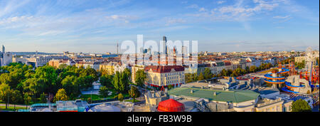 Donaucity, Danube City, DC Tower by architect Dominique Perrault, 250m, Vienna, Austria Stock Photo