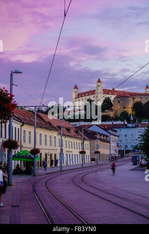 Slovakia, Bratislava, Pressburg, capital city, old town, castle, Slovak Republic Stock Photo