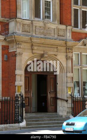 Old Westminster Public Library which is now The Cinnamon Club Indian restaurant on Great Smith Street SW1 in the City of London England GB UK 2015 Stock Photo