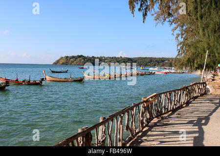 Thailand Phuket Rawaii Tourist boats at Rawai beach  Adrian Baker Stock Photo