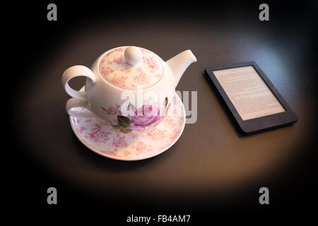 modern and quiet relaxation between flavors and readings Stock Photo