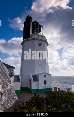 St. Anthony's Head Lighthouse, Roseland Peninsula, Cornwall, South West, UK Stock Photo