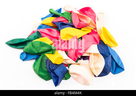 Colorful balloons isolated on white. Stock Photo