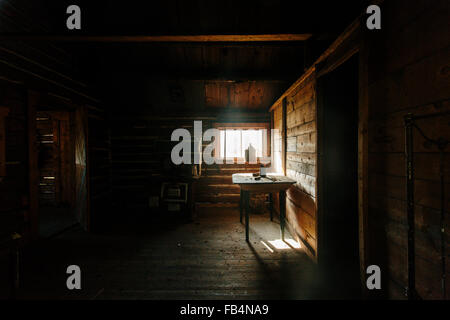 Old Wooden Cabin, First Ranger Cabin, Yoho Nationalpark, British Columbia, Canada Stock Photo