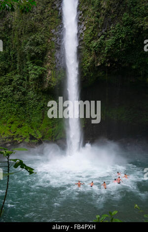 The La Fortuna waterfall close to the city of La Fortuna, Costa Rica. Stock Photo