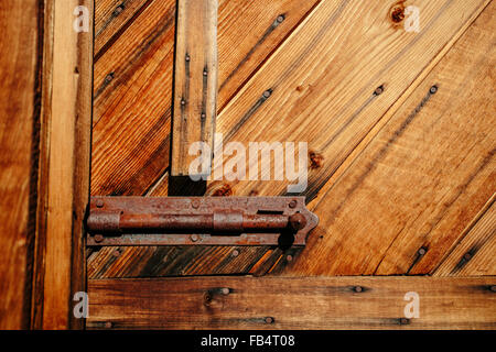 Wooden Door, Old Wooden Cabin, First Ranger Cabin, Yoho Nationalpark, British Columbia, Canada Stock Photo