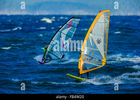 windsurfing, Vancouver Island Stock Photo