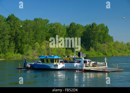 Ferry, Willamette Mission State Park, Oregon Stock Photo