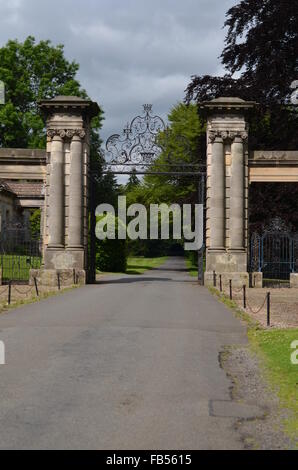 The gates to Hopetoun House, Queensferry, Scotland