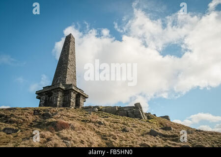 Stoodley Pike monument, in Calderdale, West Yorkshire. Stock Photo