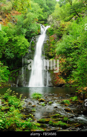 Vieiros´ Waterfall in O Caurel Mountains. Galicia, Spain Stock Photo