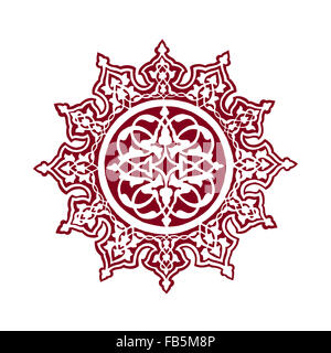 Illustration of an Islamic cealing decoration from the blue mosque in Istanbul, Turkey. Stock Photo