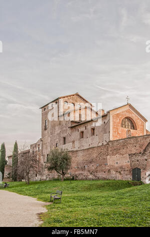 San Sebastiano al Palatino is a church in Rome. It is dedicated to Saint Sebastian, and is located on the Palatine Hill. Stock Photo