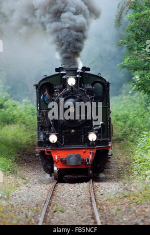 Steam Locomotive historic vulcan express in brohl valley rhineland-palatinate germany europe Stock Photo