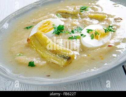 Fanesca soup - traditionally prepared and eaten in Ecuador Stock Photo