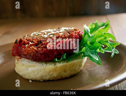 Quarter Pounder Beet Burger Stock Photo