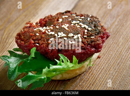 Quarter Pounder Beet Burger Stock Photo