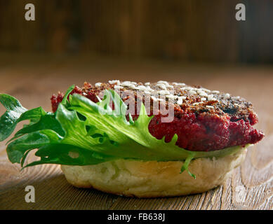 Quarter Pounder Beet Burger Stock Photo