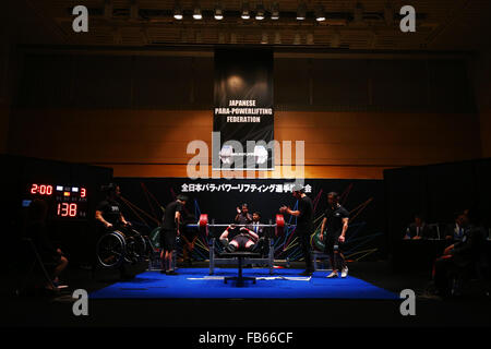 Nippon Sport Science University, Tokyo, Japan. 10th Jan, 2016. General View, JANUARY 10, 2016 - Powerlifting : 16th Japan National Powerlifiting Championships for athletes with a disability at Nippon Sport Science University, Tokyo, Japan. © Shingo Ito/AFLO SPORT/Alamy Live News Stock Photo