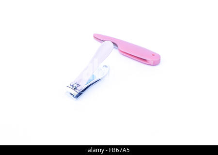 Pink clipper isolated on white background, stock photo Stock Photo